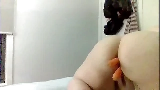 Bbw has anal and pussy distraction with friends